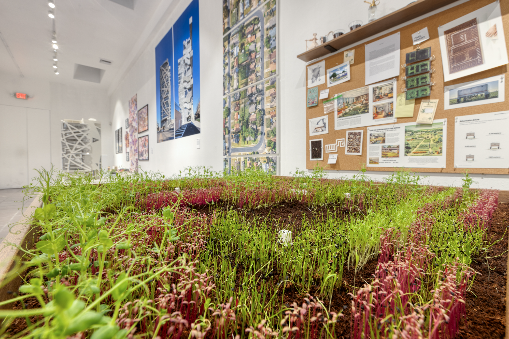 Pixel farm installation at the A+D Museum